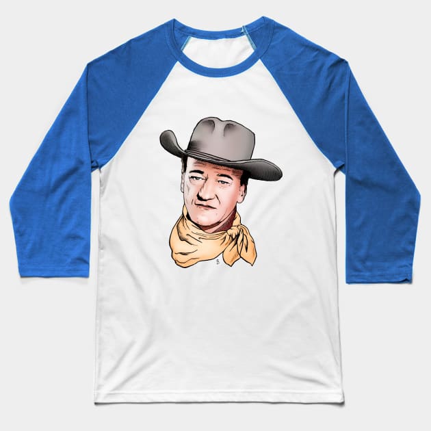 John Wayne. Baseball T-Shirt by Indigenous Bert